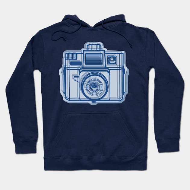 ISSF Society6 logo BLUEReverse Hoodie by istillshootfilm